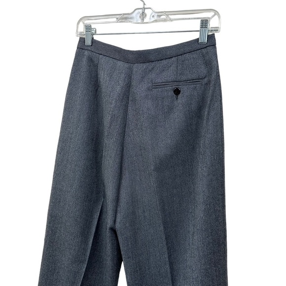 Vintage Annie Alexander Gray Tweed Wool High Waist Lined Trousers Pants, size 6 - Picture 3 of 13